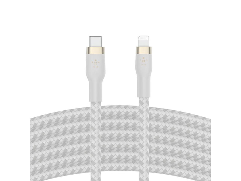 Belkin USB-C  CAA011BT2MWH Cable with Lightning Connector 2M, WHITE