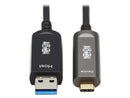 Tripp Lite 15m USB-A to USB-C AOC Cable M/M USB 3.2 Gen 2 Black U428F15MD321