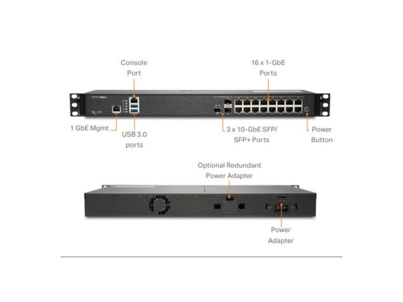 SonicWall Gen 7 NSa Series 2700 - Essential Edition - security appliance - with