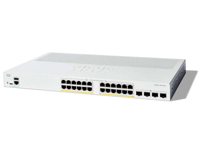 Cisco Catalyst C1300-24P-4X Ethernet Switch, 24 Ports - Manageable - 10 Gigabit