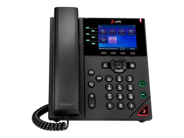 HP Poly OBI VVX 350 IP Phone and PoE-enabled, Corded Desktop Phone, Black  |