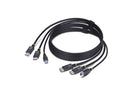 StarTech 6ft (1.8m) Dual-DisplayPort and USB 5Gbps KVM Cable, 4K 60Hz, DP 1.2