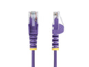 StarTech 7ft Purple Slim CAT6 Ethernet Cable, Snagless RJ45, LSZH, 28AWG Pure