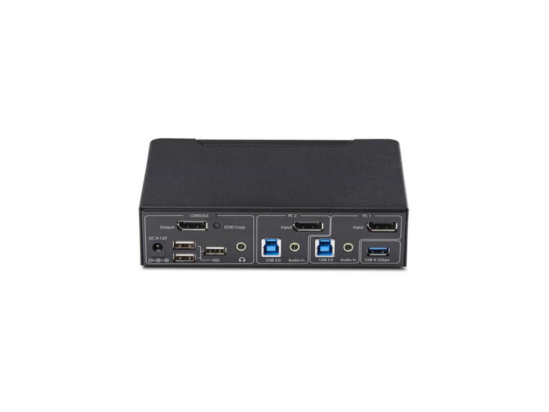 StarTech 2-Port DisplayPort KVM Switch, 4K 60Hz, DP 1.2, HDCP 1.4, EDID