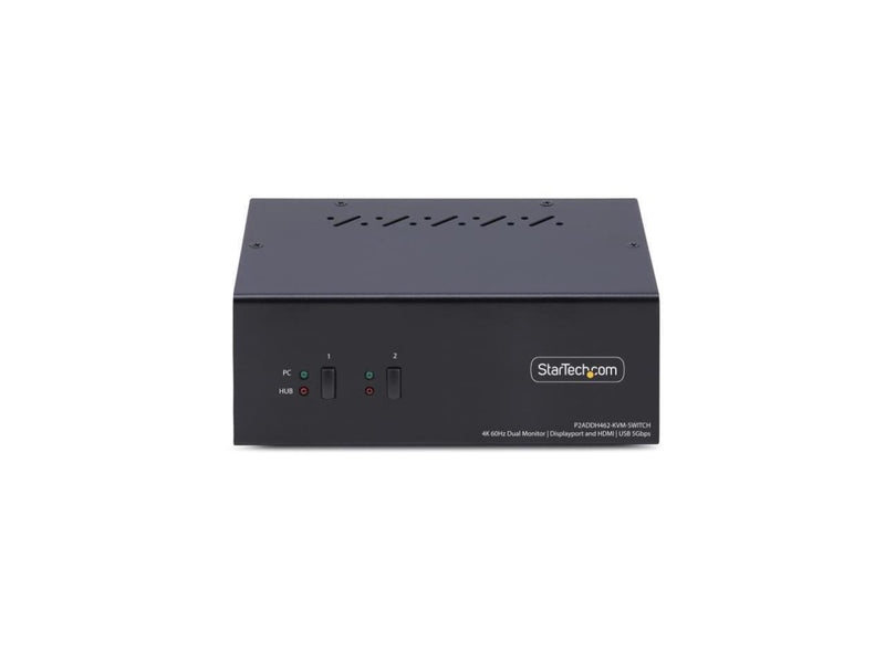 StarTech 2-Port Dual-Monitor DisplayPort and HDMI KVM Switch - 4K 60Hz - 1x HDMI