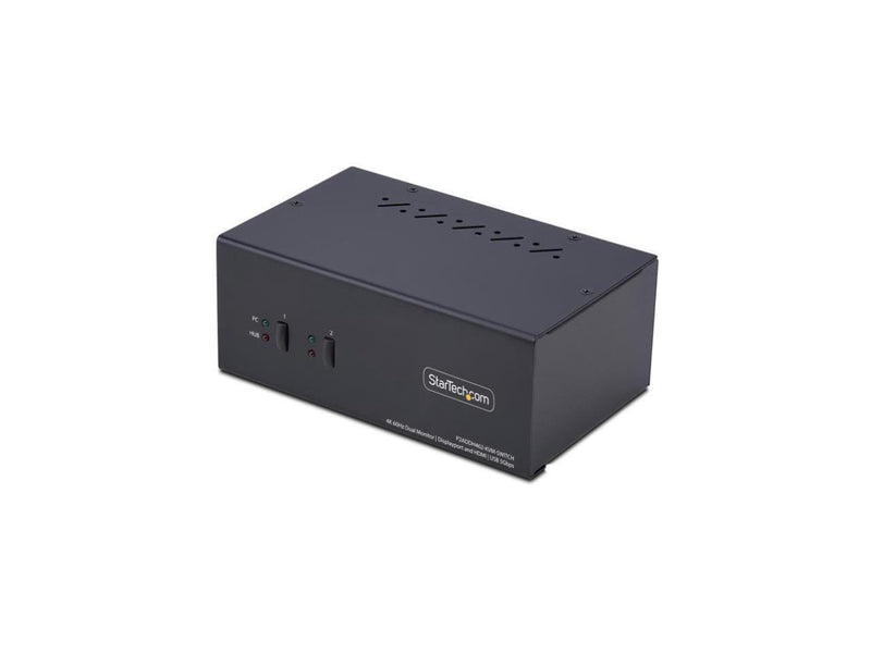 StarTech 2-Port Dual-Monitor DisplayPort and HDMI KVM Switch - 4K 60Hz - 1x HDMI