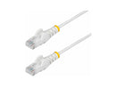 StarTech 1ft White Slim CAT6 Ethernet Cable, Snagless RJ45, LSZH, 28AWG Pure