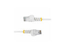 StarTech 1ft White Slim CAT6 Ethernet Cable, Snagless RJ45, LSZH, 28AWG Pure