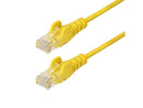 StarTech 6in Yellow Slim CAT6 Ethernet Cable, Snagless RJ45, LSZH, 28AWG Pure