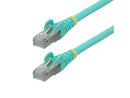 StarTech 6in CAT6a Ethernet Cable - Aqua - Low Smoke Zero Halogen (LSZH) - 10GbE