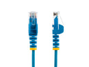 StarTech 7ft Blue Slim CAT6 Ethernet Cable, Snagless RJ45, LSZH, 28AWG Pure Bare