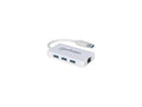MANHATTAN 507578 3-Port USB 3.0 Hub with Gigabit Ethernet Adapter