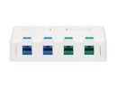 Tripp Lite N082-004-WH Surface-Mount Box for Keystone Jacks - 4 Ports, White