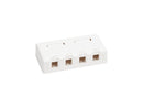 Tripp Lite N082-004-WH Surface-Mount Box for Keystone Jacks - 4 Ports, White