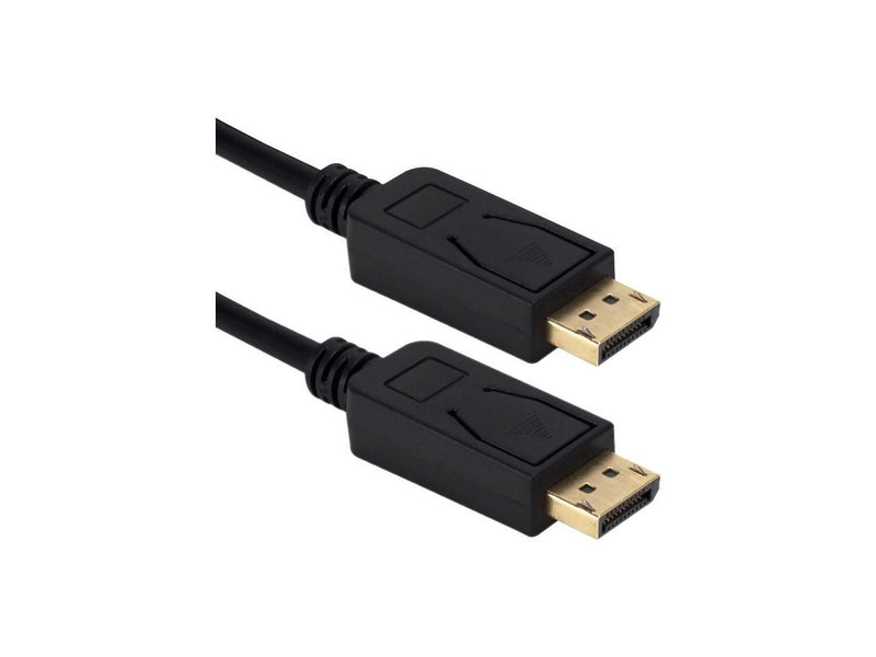 QVS DP8-03 3 ft. DisplayPort 1.4 Ultra HD 8K Black Cable with Latches