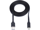 Tripp Lite USB-A to USB-C Flat Cable (M/M) Black 3 ft. (0.9 m)