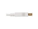 Tripp Lite USB-A Antibacterial Extension Cable M/F USB 2.0 White 6' U024AB006WH