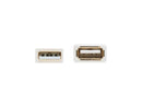 Tripp Lite USB-A Antibacterial Extension Cable M/F USB 2.0 White 6' U024AB006WH