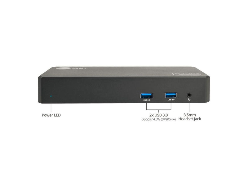SIIG Universal Hybrid Triple 4K Video Docking Station with PD 3.0 100W - USB-C
