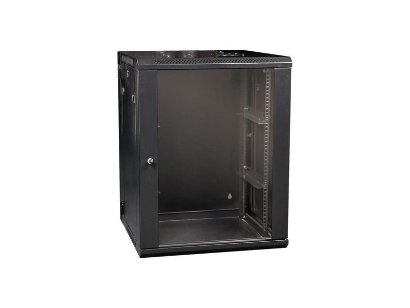 4XEM 15U Wall Mount Server Rack Cabinet - 15U Wide Wall Mountable - Black - 350