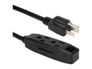 Qvs 3-Pack 3-Outlet 3-Prong 6Ft Power Extension Cord