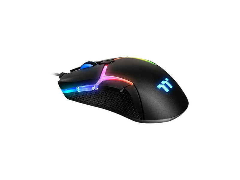 thermaltake level 20 rgb gaming mouse (gmo-lvt-wdoobk-01), black