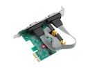 SIIG 2 Port DP Cyber RS-232 2S PCIe Card - 250Kbps - ASIX AX99100 Chipset - PCI