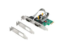 SIIG 2 Port DP Cyber RS-232 2S PCIe Card - 250Kbps - ASIX AX99100 Chipset - PCI