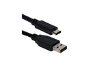 QVS 3.28ft USB-C to USB-A 2.0 Sync & Charger Cable - Black