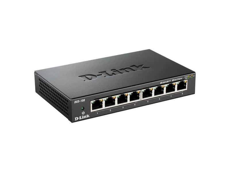 D-Link DGS-108 Ethernet Switch - 8 Ports - 2 Layer Supported - 4.62 W Power