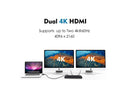 4XEM Slim USB-C Dual 4K with Power Delivery Universal Docking Station 4XUG69PD1