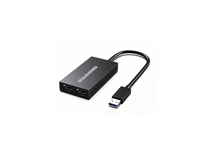 Diamond USB to Dual HDMI Graphics Adapter with Audio for Multiple Monitors