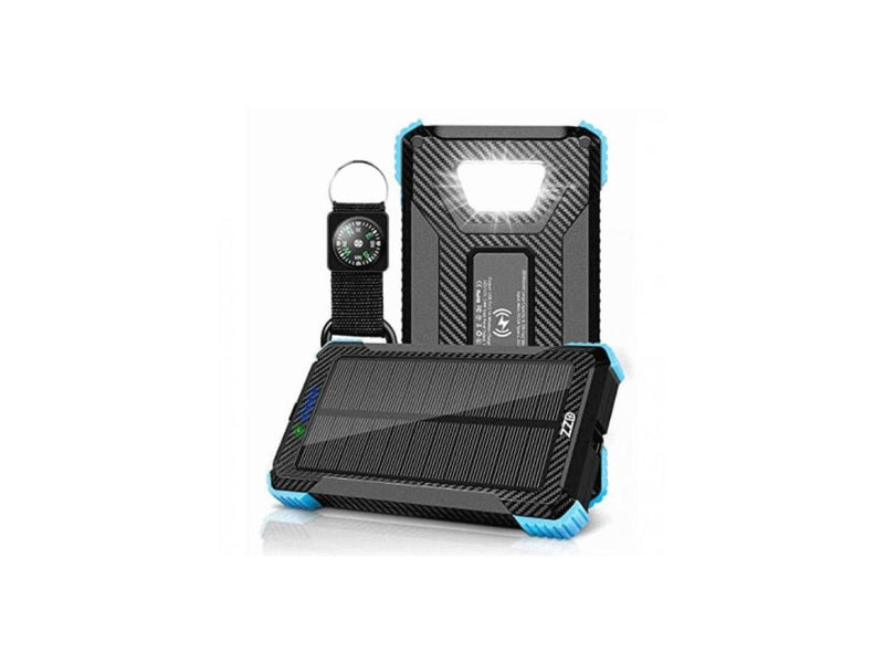 4XEM 20000 maH Mobile Solar Power Bank and Charger Blue 4XSOLARPWRBL