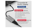 SIIG CB-TC0L11-S1 Type C to HDMI Adapter 8K, USB-C Input to HDMI Output,