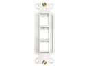 Tripp Lite Safe-IT 3-Port Antibacterial Wall-Mount Insert Decora Vertical Ivory