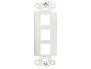 Tripp Lite Safe-IT 3-Port Antibacterial Wall-Mount Insert Decora Vertical Ivory