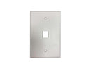 Tripp Lite Safe-IT Single-Gang Keystone Wall Plate Antibacterial Ivory Matte