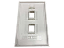 Tripp Lite Safe-IT 2-Port Single-Gang Keystone Wall Plate Ivory N042AB002IVM