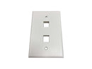 Tripp Lite Safe-IT 2-Port Single-Gang Keystone Wall Plate Ivory N042AB002IVM