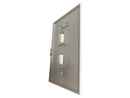Tripp Lite Safe-IT 2-Port Single-Gang Keystone Wall Plate Ivory N042AB002IVM