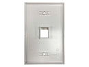 Tripp Lite Safe-IT Single-Gang Keystone Wall Plate Antibacterial Ivory Matte