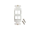 Tripp Lite Safe-IT 4-Port Antibacterial Wall-Mount Insert Decora Vertical Ivory