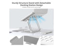 USB-C Laptop Adjustable Stand w/Dual 4K MST Docking Station - USB-C Laptop Stand