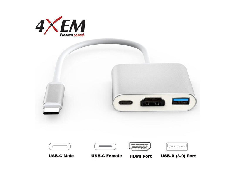 4XEM 3-in-1 USB-C Docking Station with 4K HDMI and USB 3.0