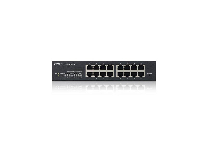 ZYXEL 16-port GbE Smart Managed Switch GS190016Rev03F