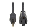 Tripp Lite 6ft Power Extension Cord NEMA 5-15P to NEMA 5-15R Black P02200613A