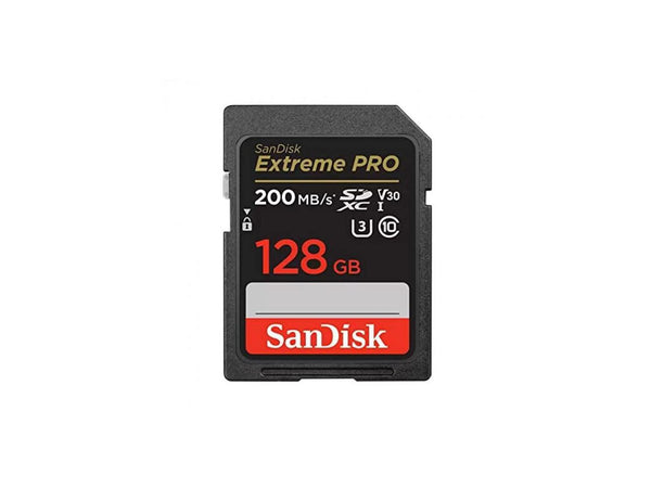 SanDisk Extreme PRO 128 GB Class 3/UHS-I (U3) V30 SDXC - 200 MB/s Read - 90 MB/s