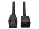 Tripp Lite 10ft Heavy-Duty C20 to C21 20A 250V 12 AWG Power Cord Black P035010