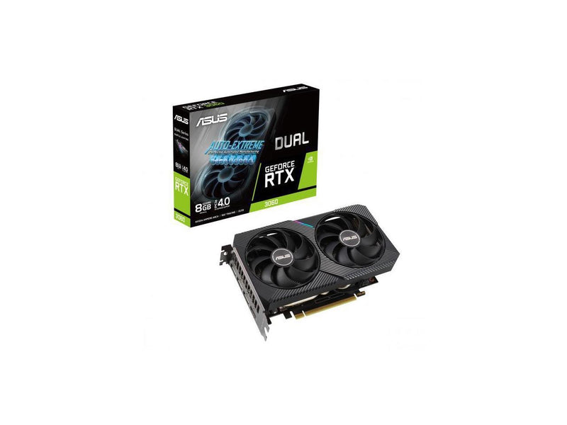 ASUS Dual GeForce RTX 3060 8GB GDDR6 (PCIe 4.0, 8GB GDDR6, HDMI 2.1, DisplayPort