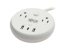 Tripp Lite Safe-IT 57W 2-Outlet Surge Protector - 5-15R Outlets, 3 USB Ports, 8